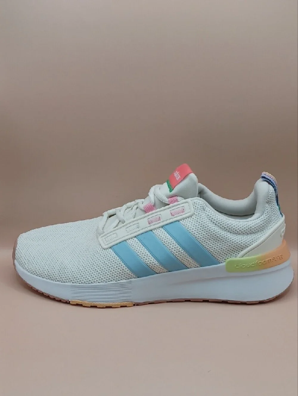 NWOB Adidas Racer TR21 Running Shoes-Cream MultiColor Women Size 9 US GZ1992